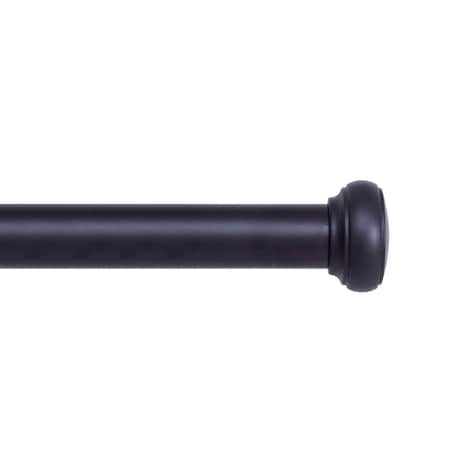 Kenney Mfg Kenney Weaver 1" Indoor/Outdoor Rust-Resistant Curtain Rod, 72-144", Black KN90001